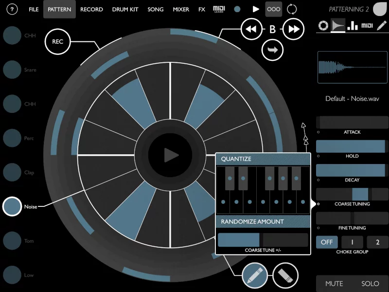 Patterning 2 Drum Machine ios iDesignSound