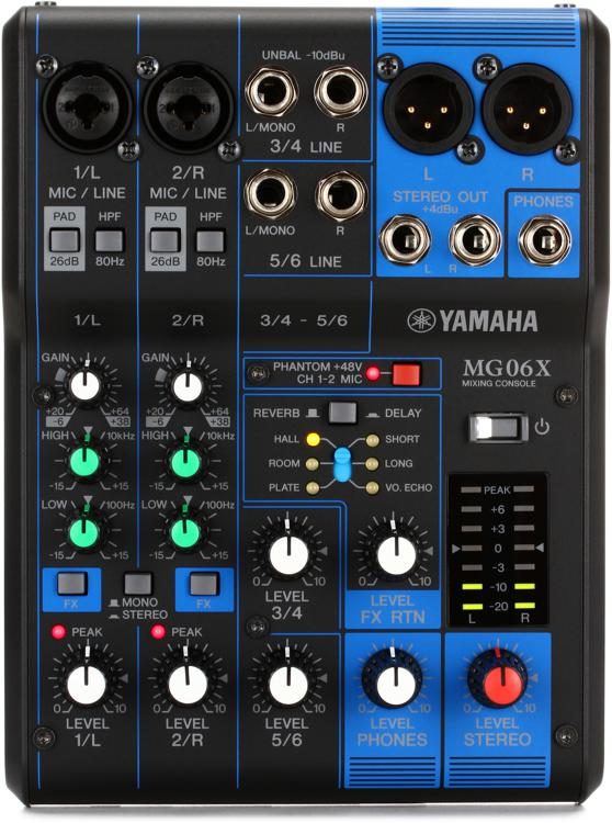 Yamaha MG06x portable music studio